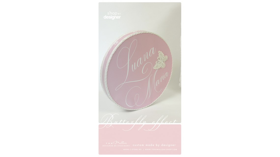 Trusou de botez brodat pentru fetite cu fluturasi, Butterfly Effect 2